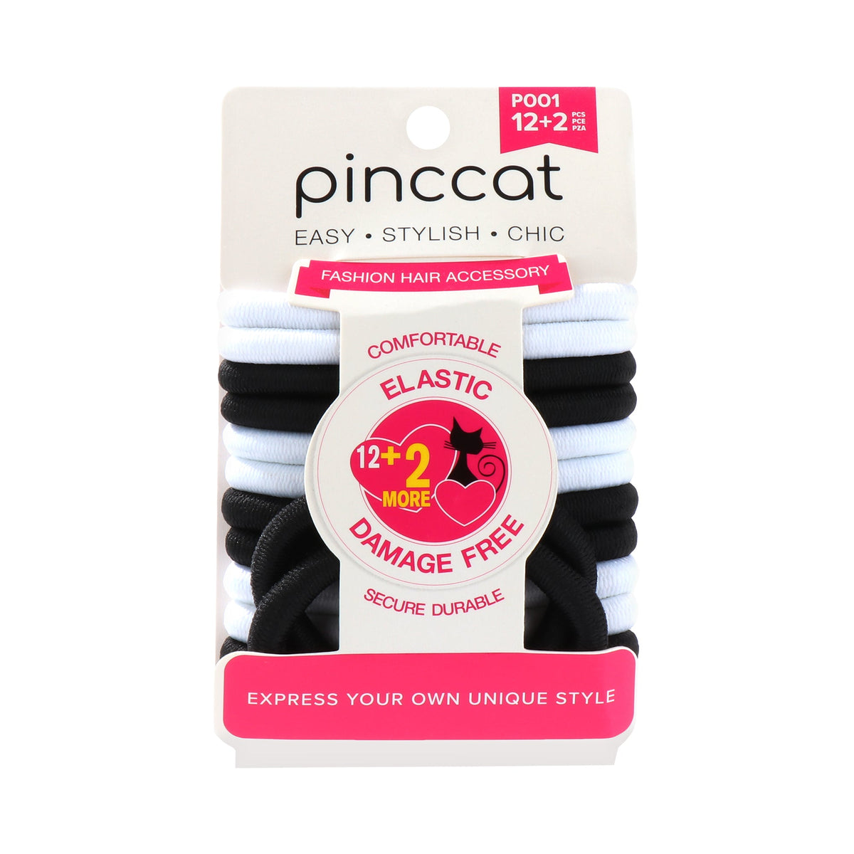 Pinccat P001 – Black & White – 14 ties