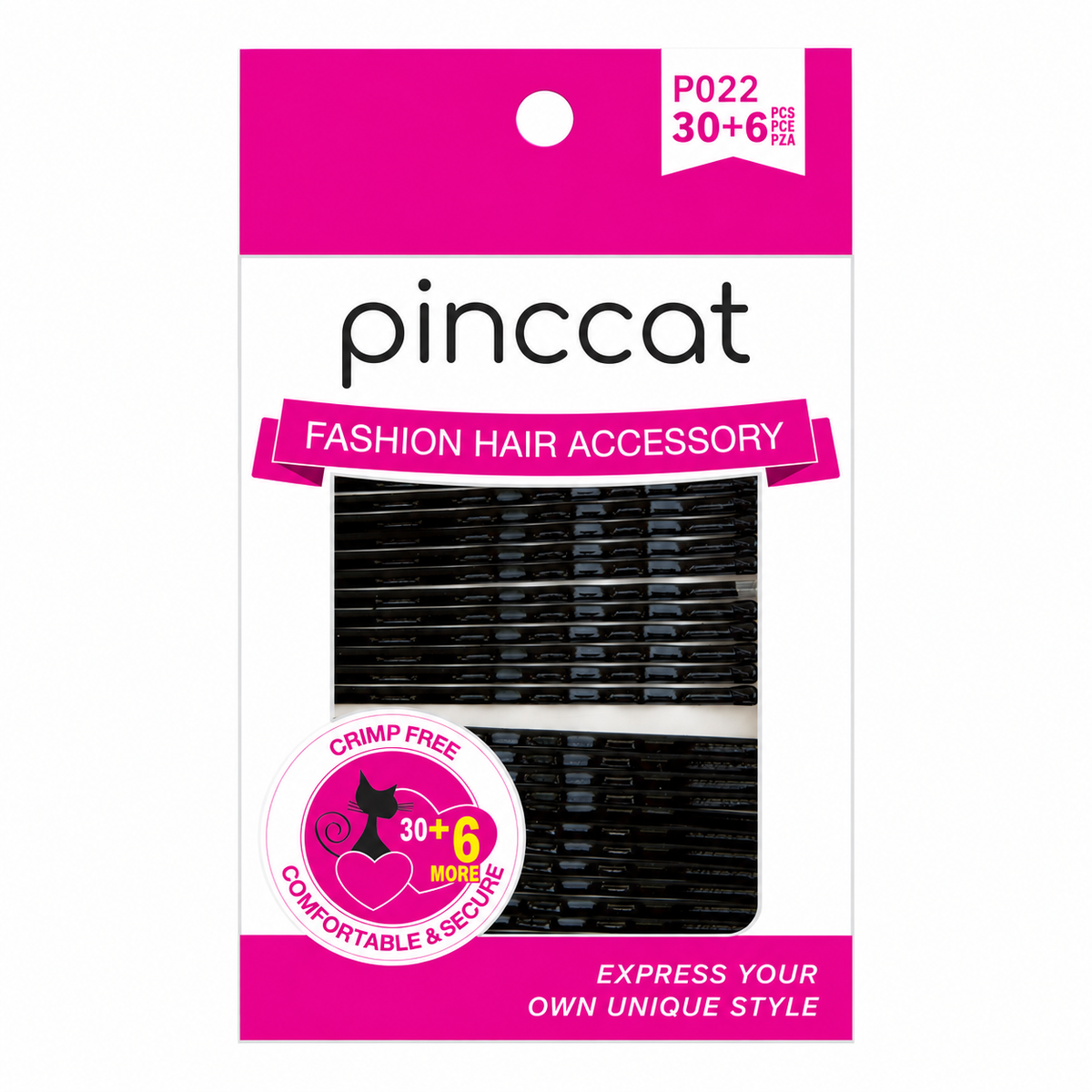 P022 – Black Bobby Pins – 36 Pack