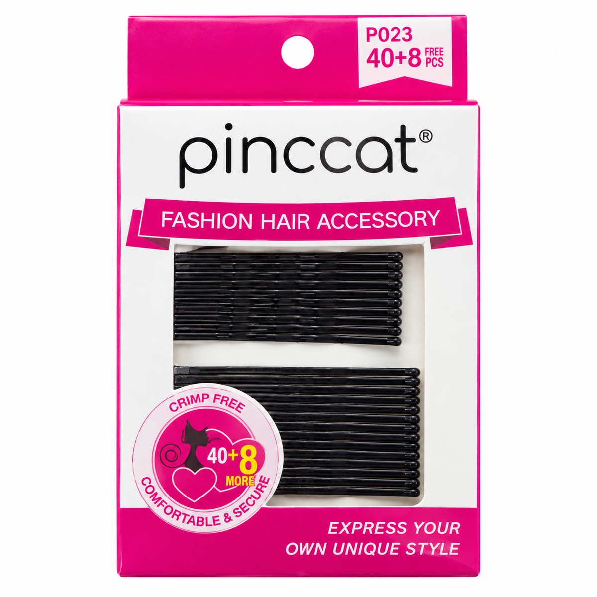 P023 – Black Bobby Pins – 48 Pack