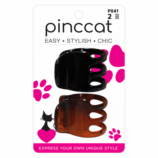 P041 – Jumbo Claw Clips – Black & Tortoise – 2 Pack