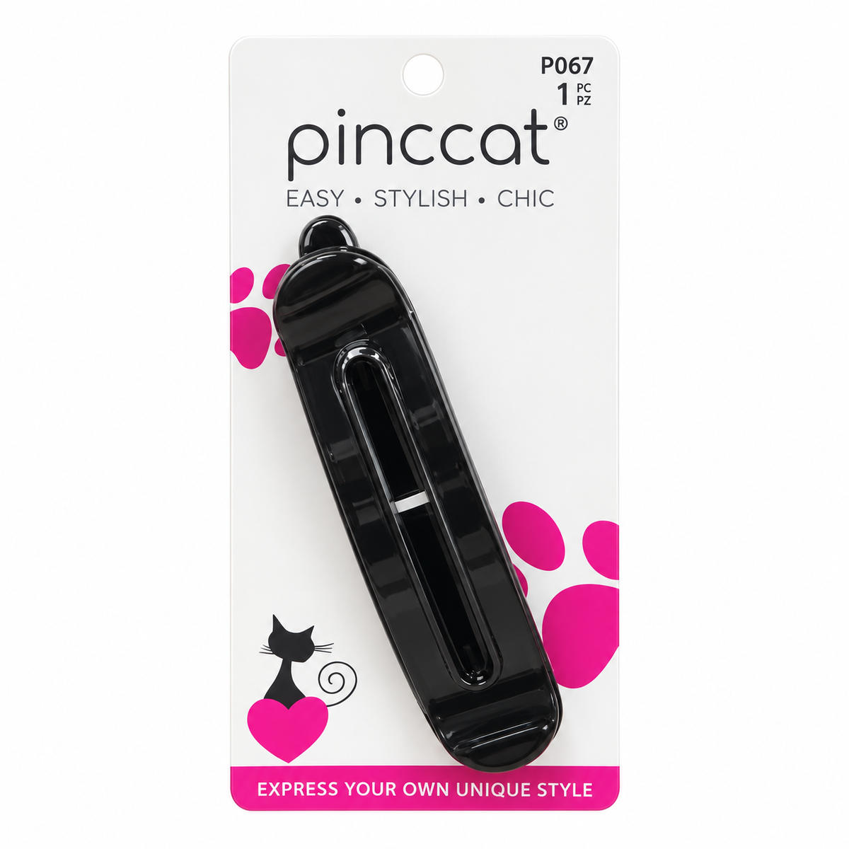 P067 – Long Banana Clip – Black – 1 Piece