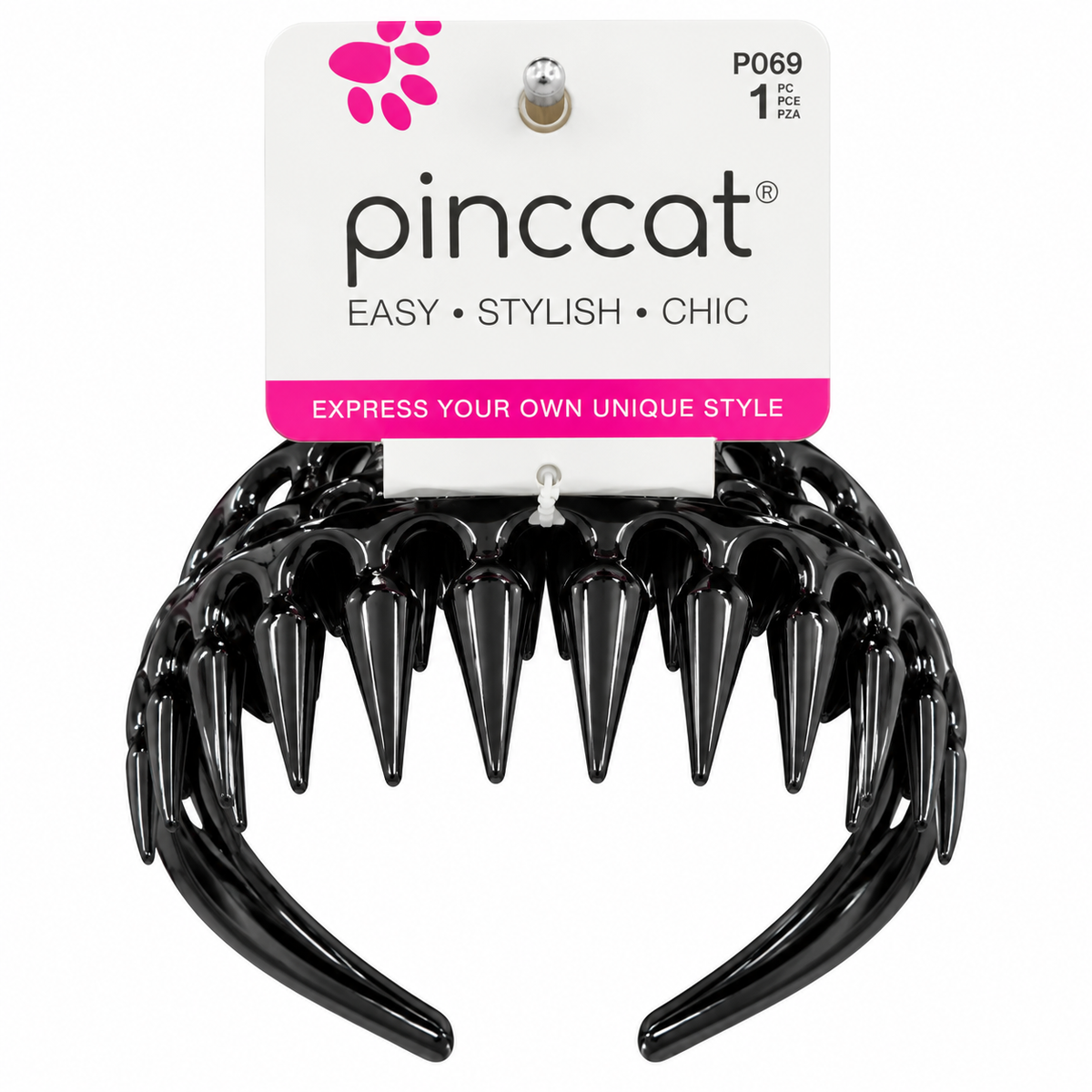 Pinccat P069 – Comb Headband – Black – 1 Piece