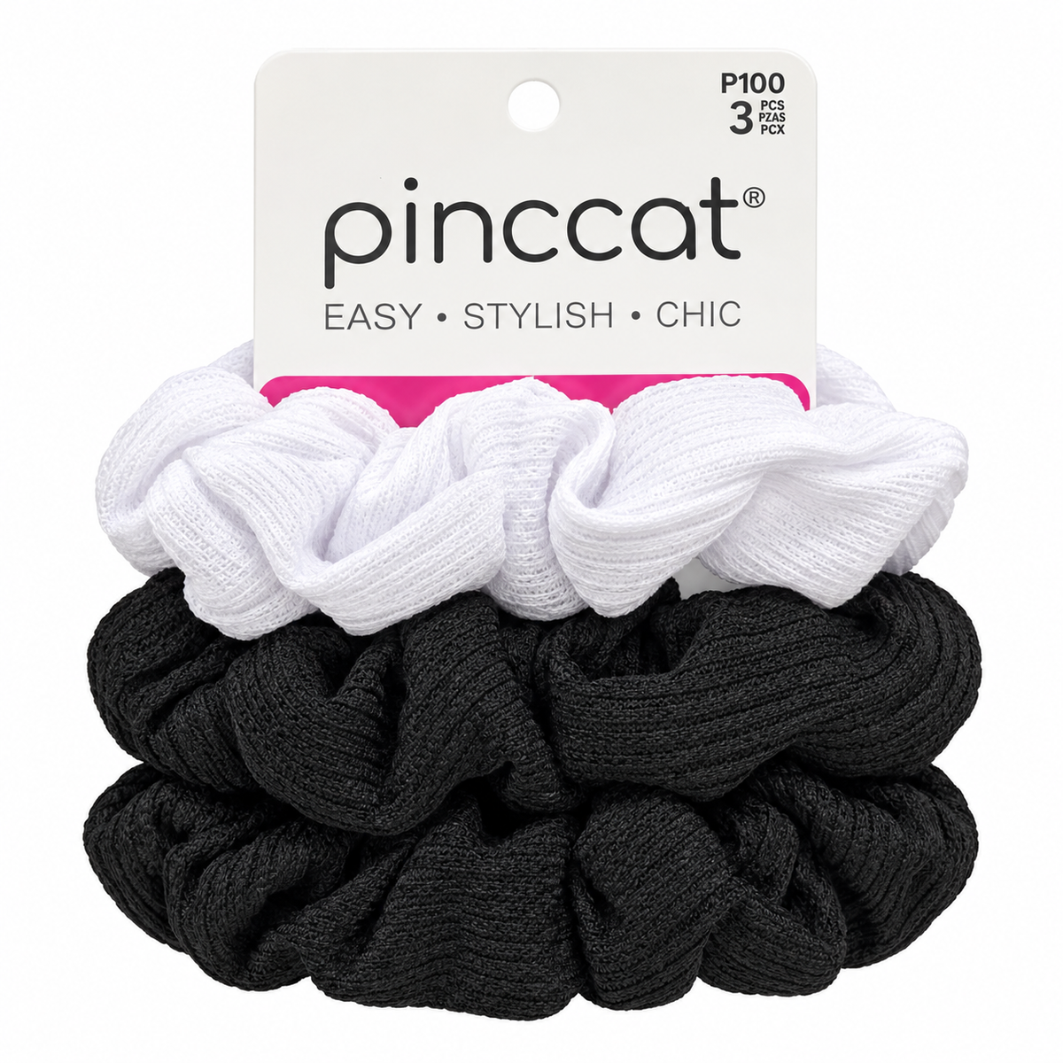 Pinccat P100 – Black & White Textured – 3 Pack