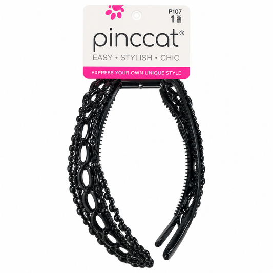 Pinccat P107 – Decorative Headband – Black – 1 Piece