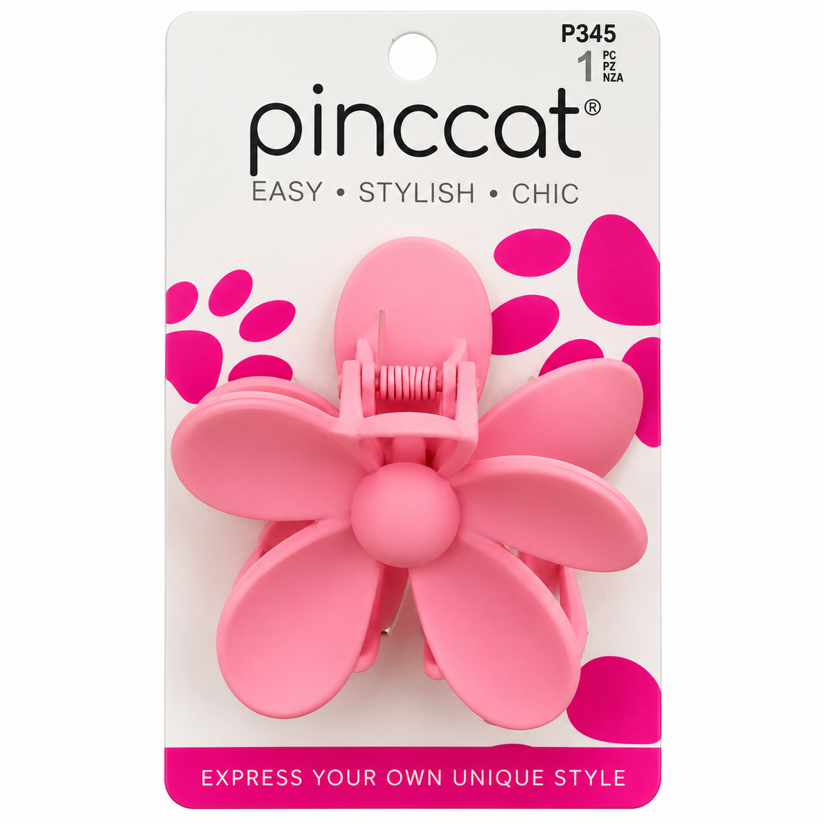 Pinccat P345 – Flower Claw – Pink – 1 Piece