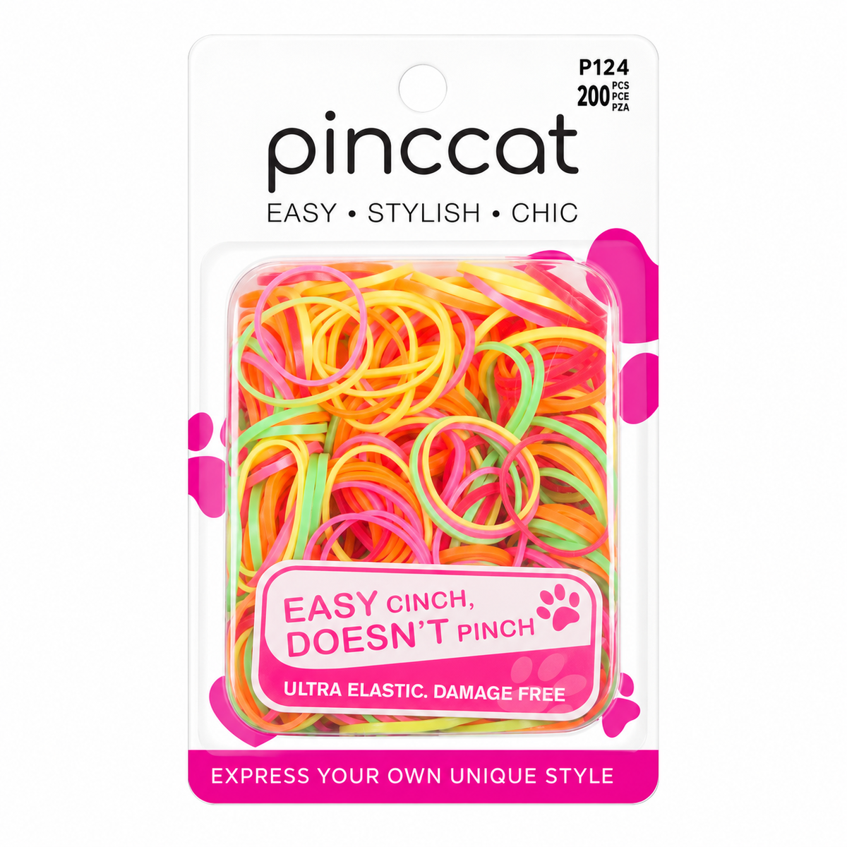 Pinccat P124 – Neon Assorted – 200 bands