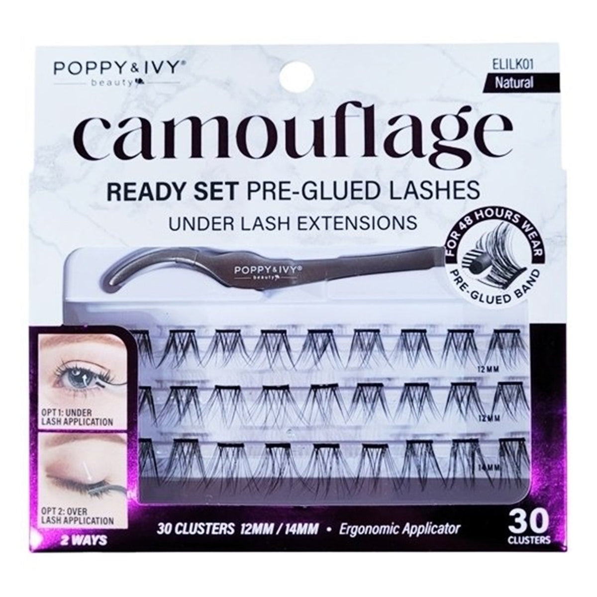 Poppy & Ivy Camouflage Pre-Glued Lash Extensions ELILK01 Natural
