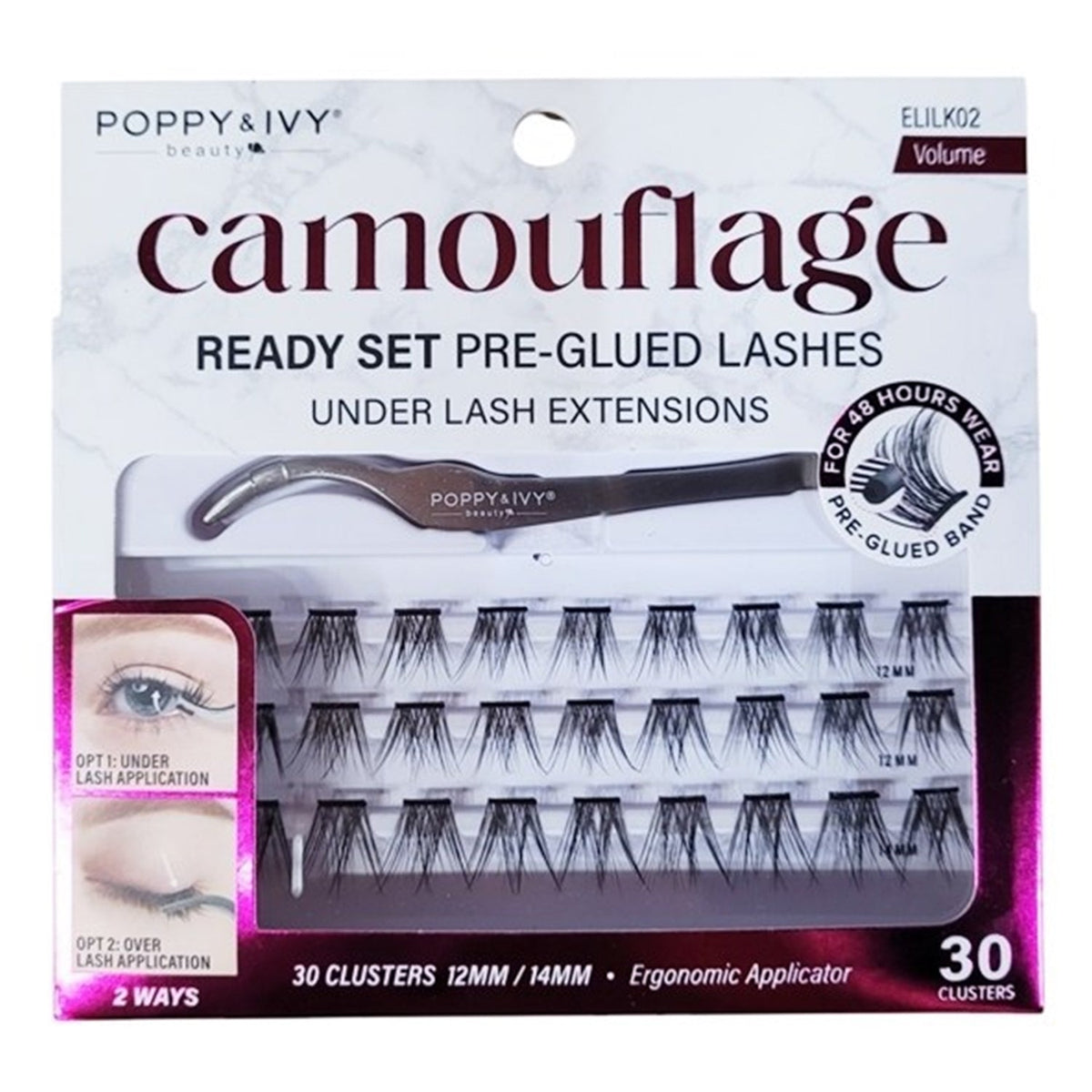 Poppy & Ivy Camouflage Pre-Glued Lash Extensions ELILK02 Volume