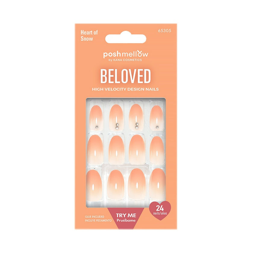 Poshmellow Beloved Heart of Snow 65305 press-on nails