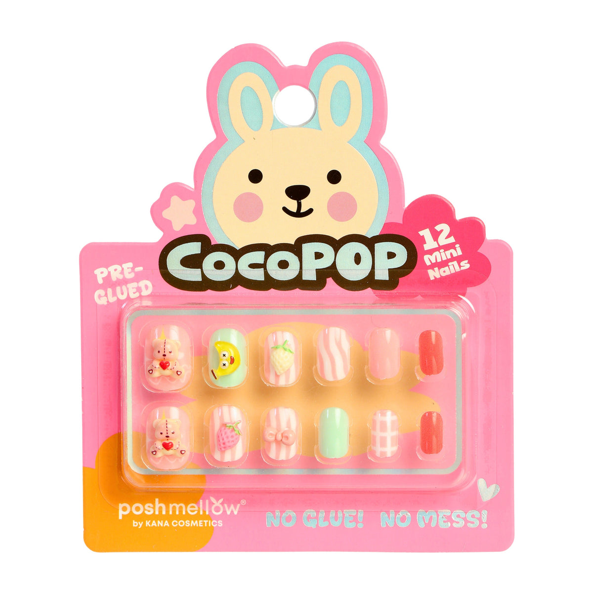 Poshmellow CocoPop Cherry Fizz mini pre-glued nails – 65431