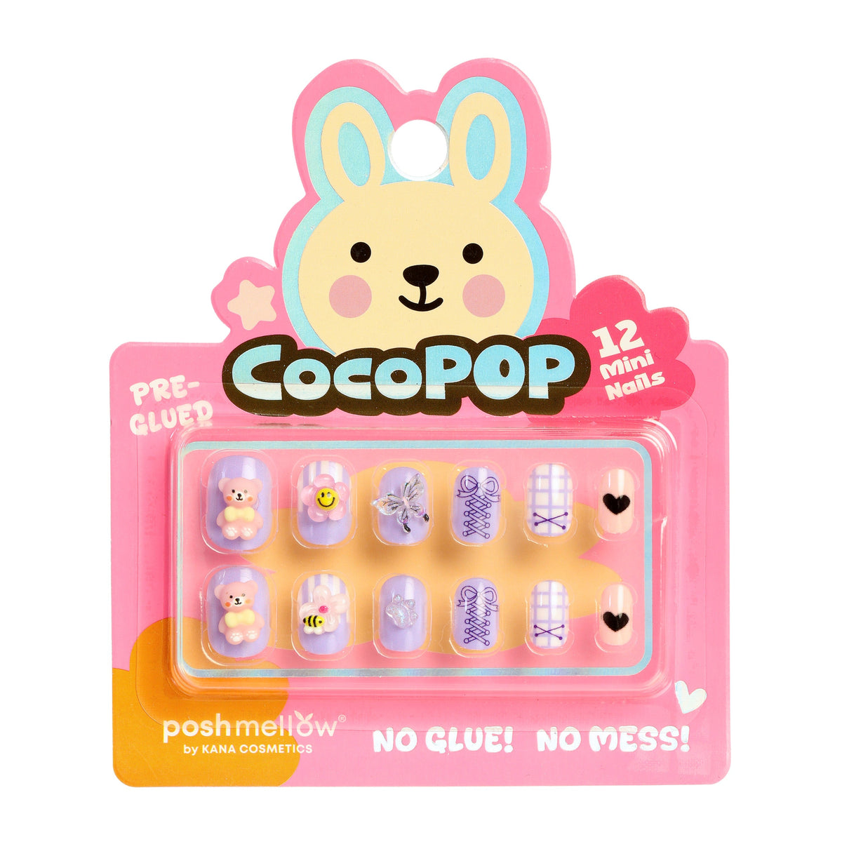 Poshmellow CocoPop Dream Kiss mini pre-glued nails – 65432