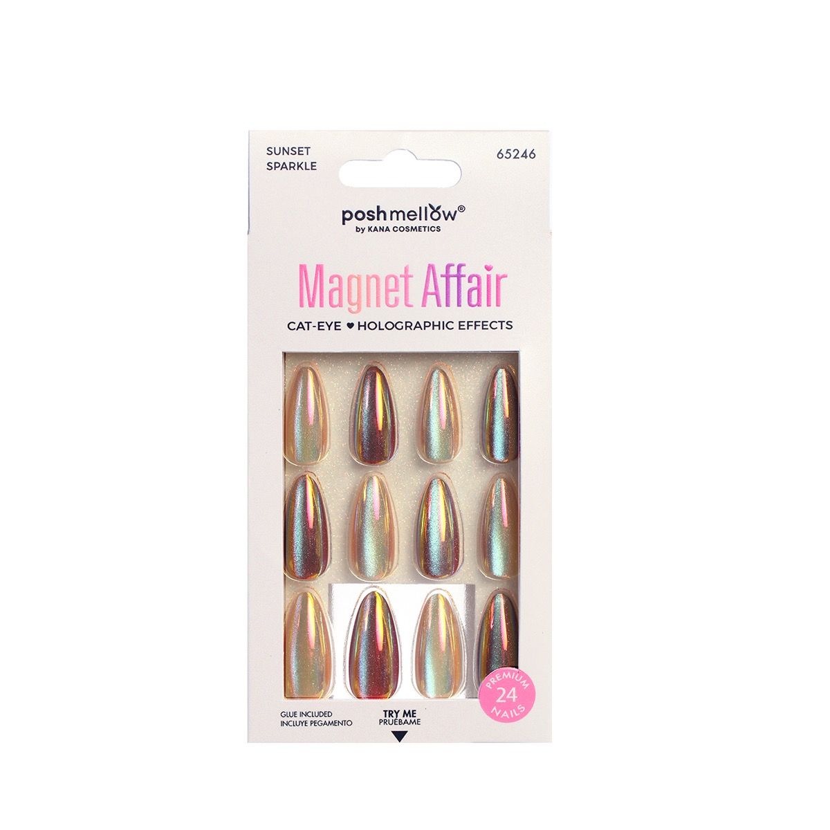Poshmellow Magnet Affair Sunset Sparkle 65246 press-on nails
