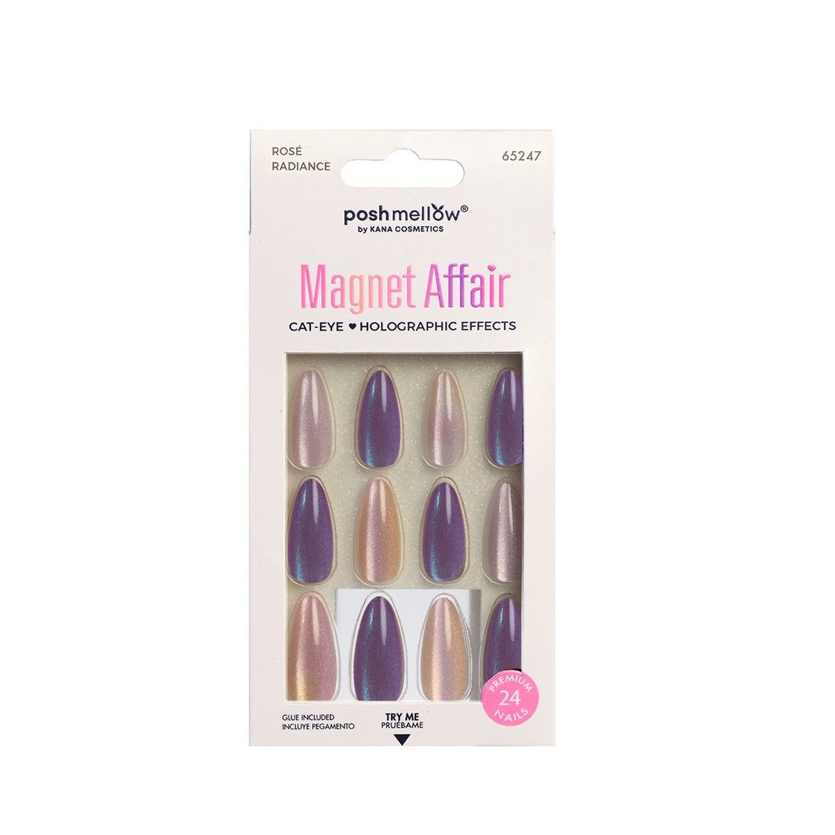 Poshmellow Magnet Affair Rosé Radiance 65247 press-on nails