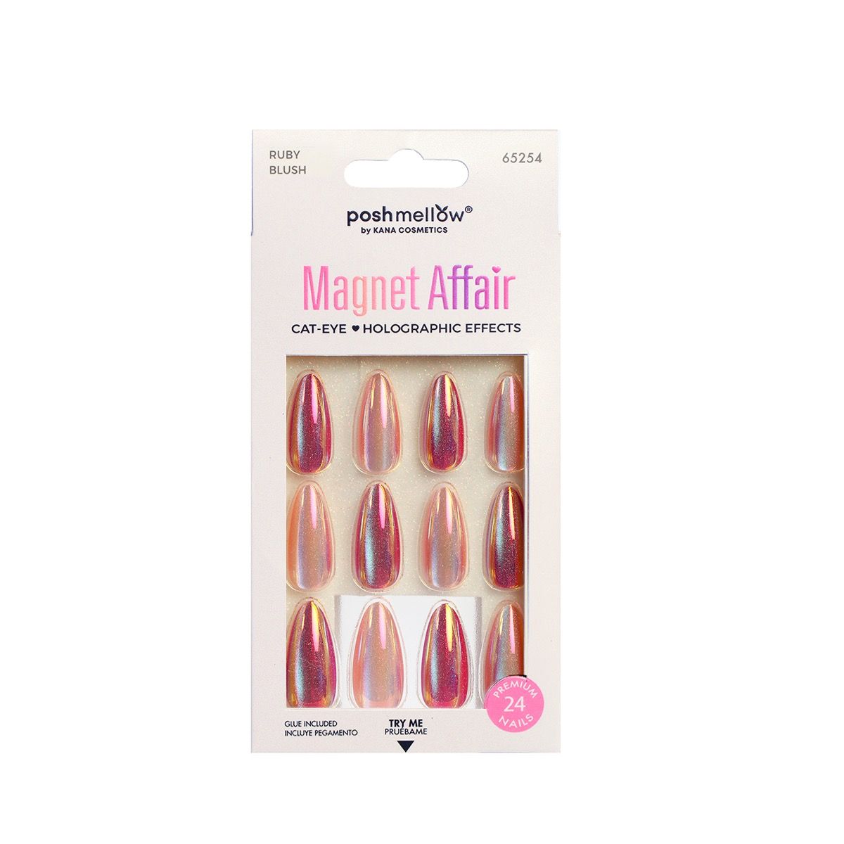 Poshmellow Magnet Affair Ruby Blush 65254 press-on nails