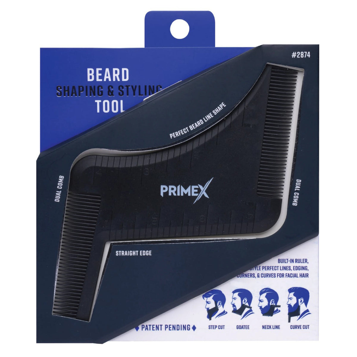 PrimeX Beard Shaping & Styling Tool #2874 Black official product image