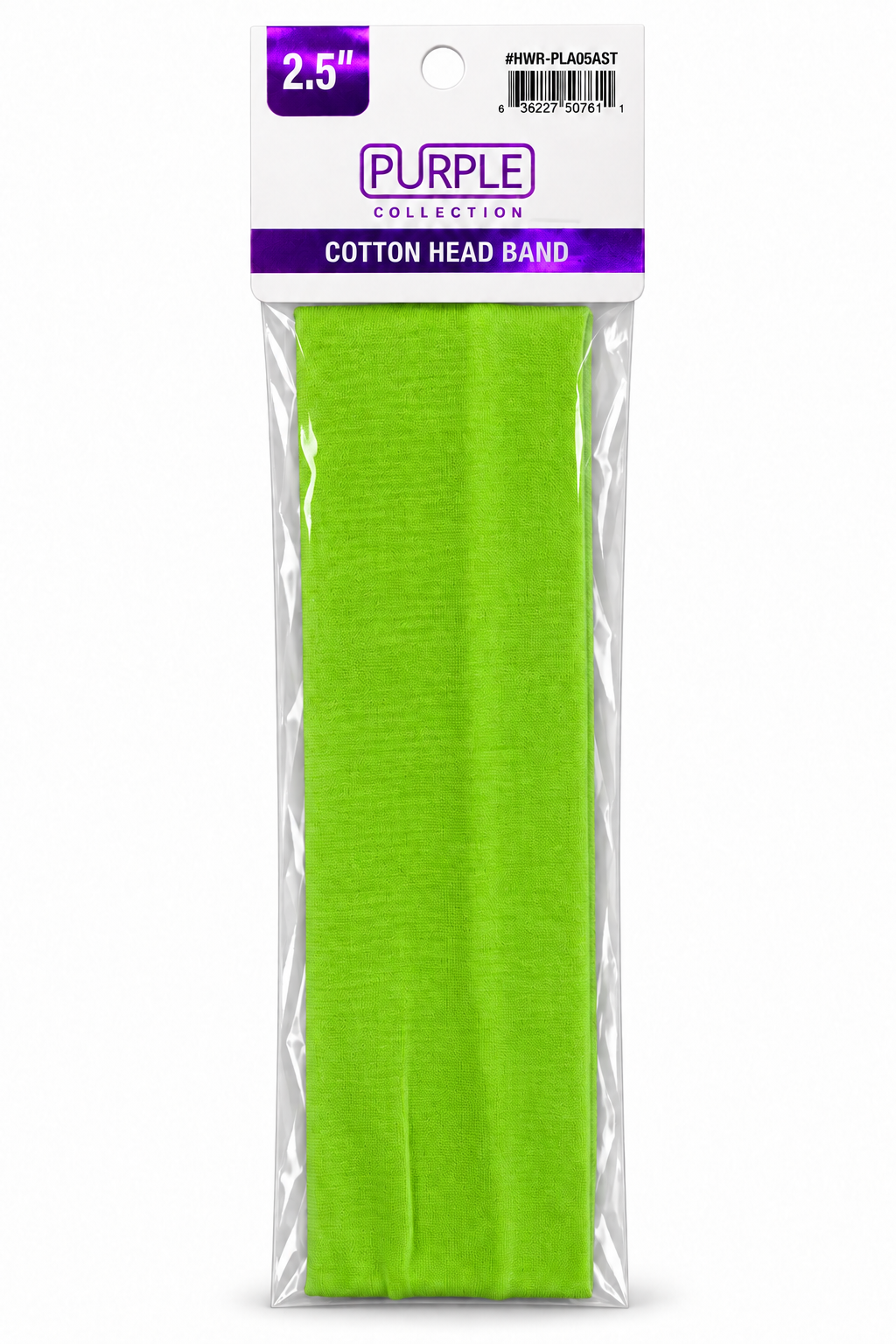 Purple Collection 2.5-inch cotton headband in green