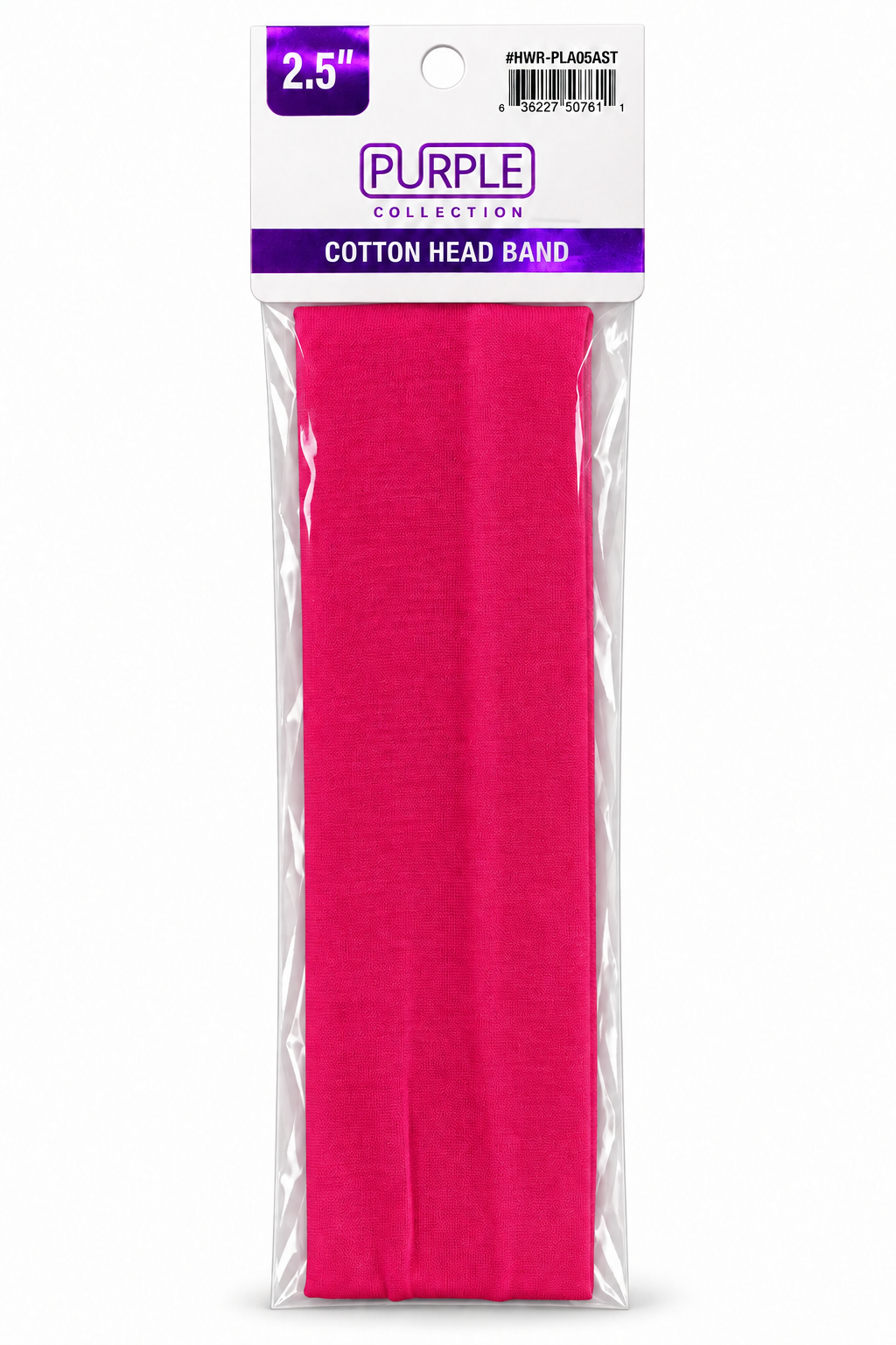 Purple Collection 2.5-inch cotton headband in pink