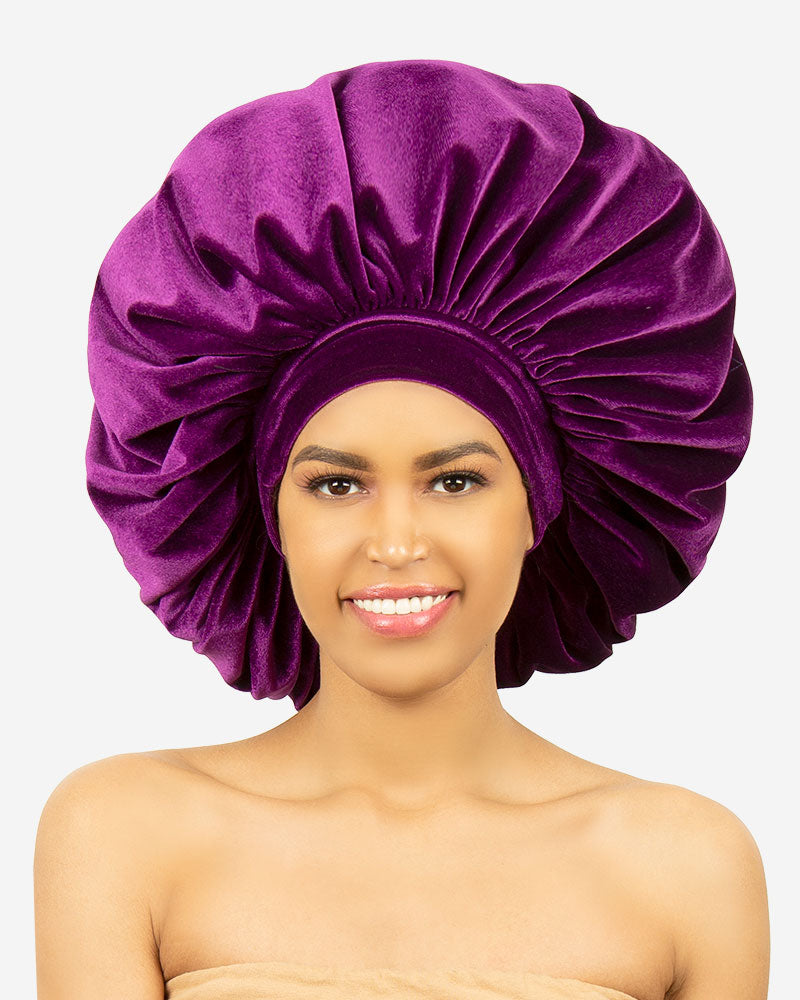 R&B 1195 Super Jumbo Satin Wide Edge Bonnet in Purple
