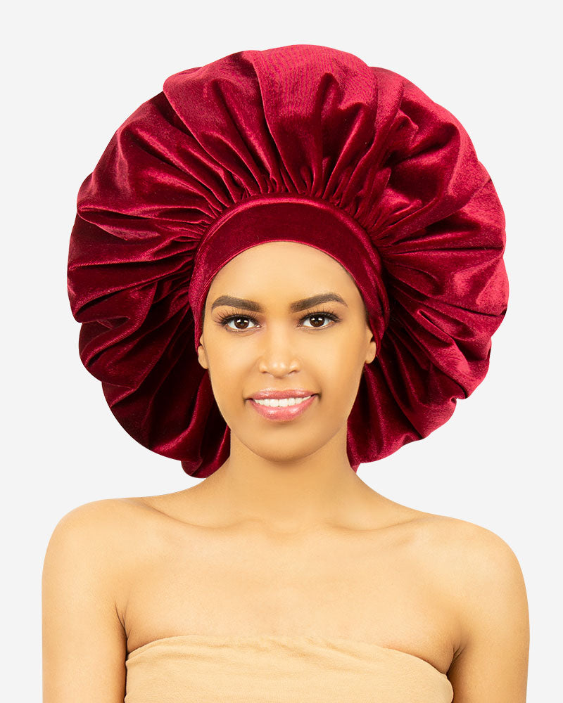 R&B 1196 Super Jumbo Satin Wide Edge Bonnet in Red