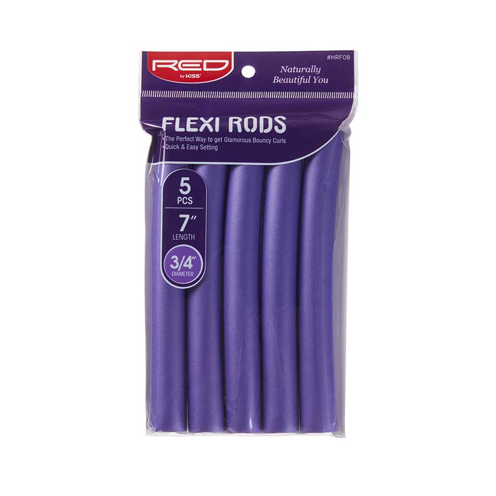 RED by KISS HRF08 purple flexi rods, 7 inch length and 3/4 inch diameter