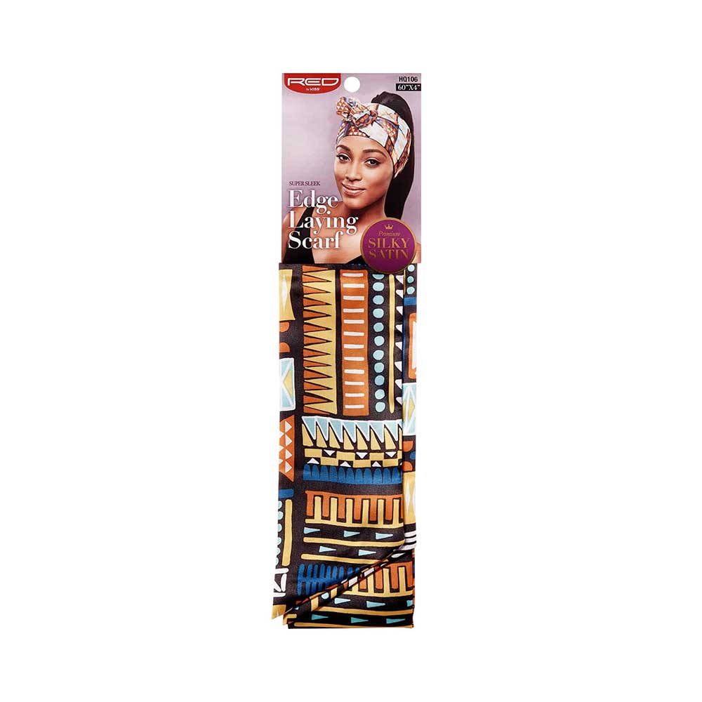 RED by Kiss HQ106 Aztec Edge Laying Scarf, 60 by 4 inches, front packaging