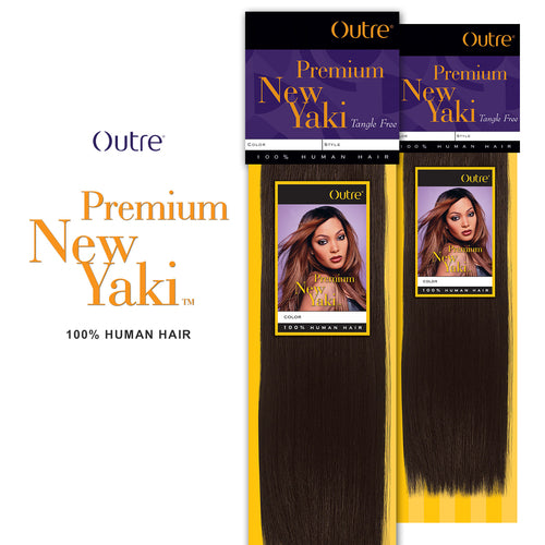 OUTRE PREMIUM NEW YAKI TANGLE FREE 100% HUMAN HAIR (Choose Size & Color)