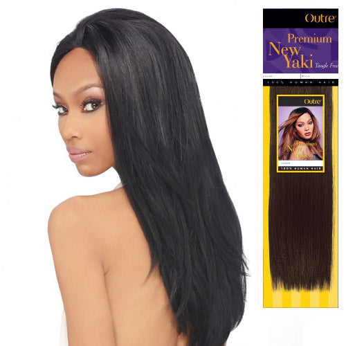 OUTRE PREMIUM NEW YAKI TANGLE FREE 100% HUMAN HAIR (Choose Size & Color)