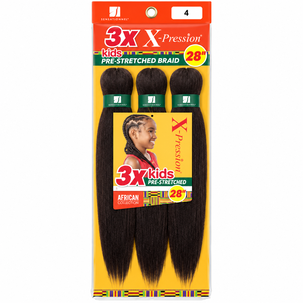 Sensationnel X-Pression 3X Kids 28 inch color 4 full retail package