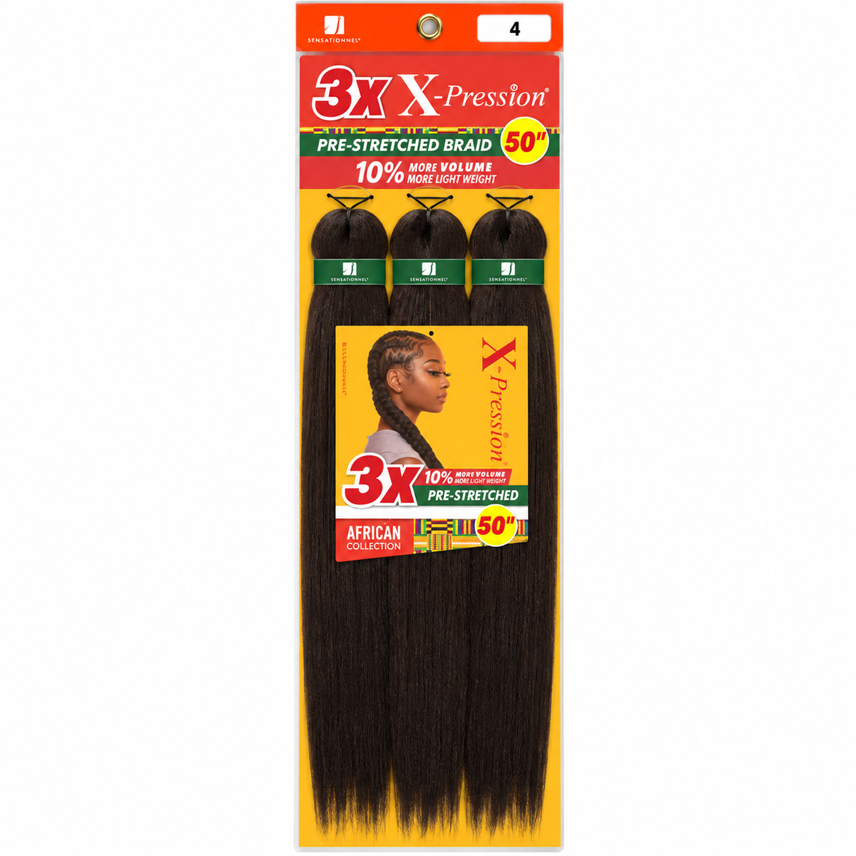 Sensationnel X-Pression 3X 50 inch color 4 full retail package