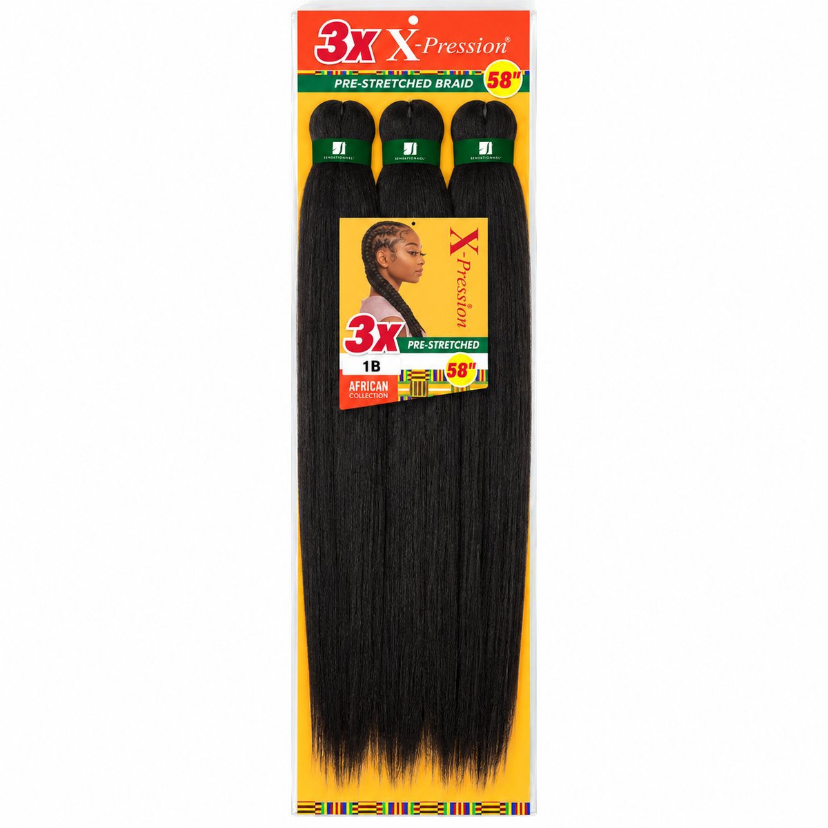 Sensationnel X-Pression 3X 58 inch color 1B full retail package
