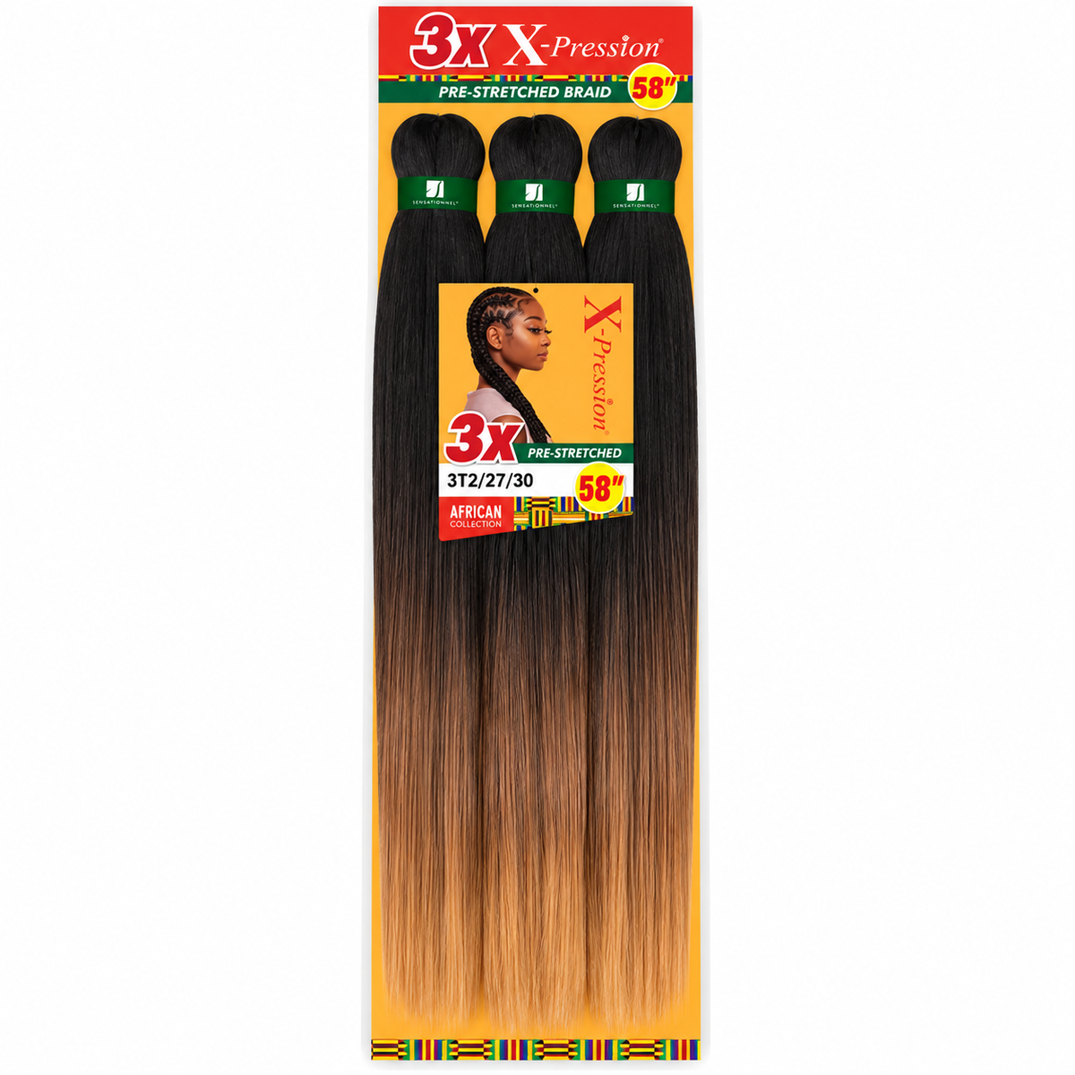 Sensationnel X-Pression 3X 58 inch color 3T2/27/30 full retail package