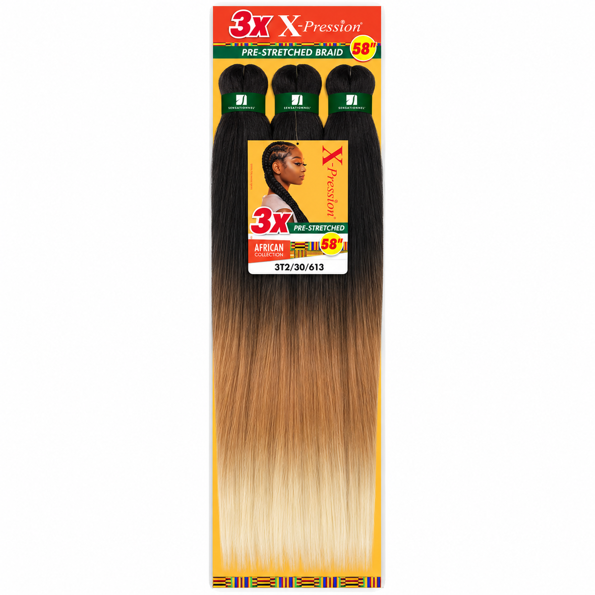 Sensationnel X-Pression 3X 58 inch color 3T2/30/613 full retail package