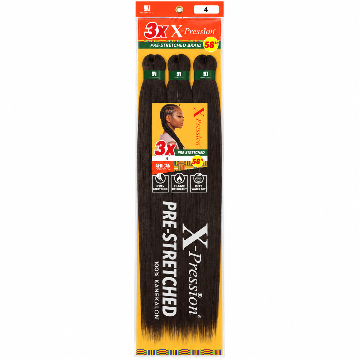 Sensationnel X-Pression 3X 58 inch color 4 full retail package