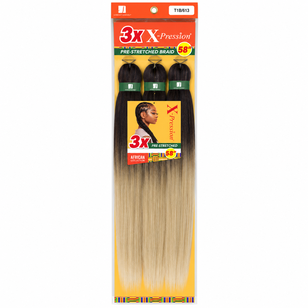 Sensationnel X-Pression 3X 58 inch color T1B/613 full retail package