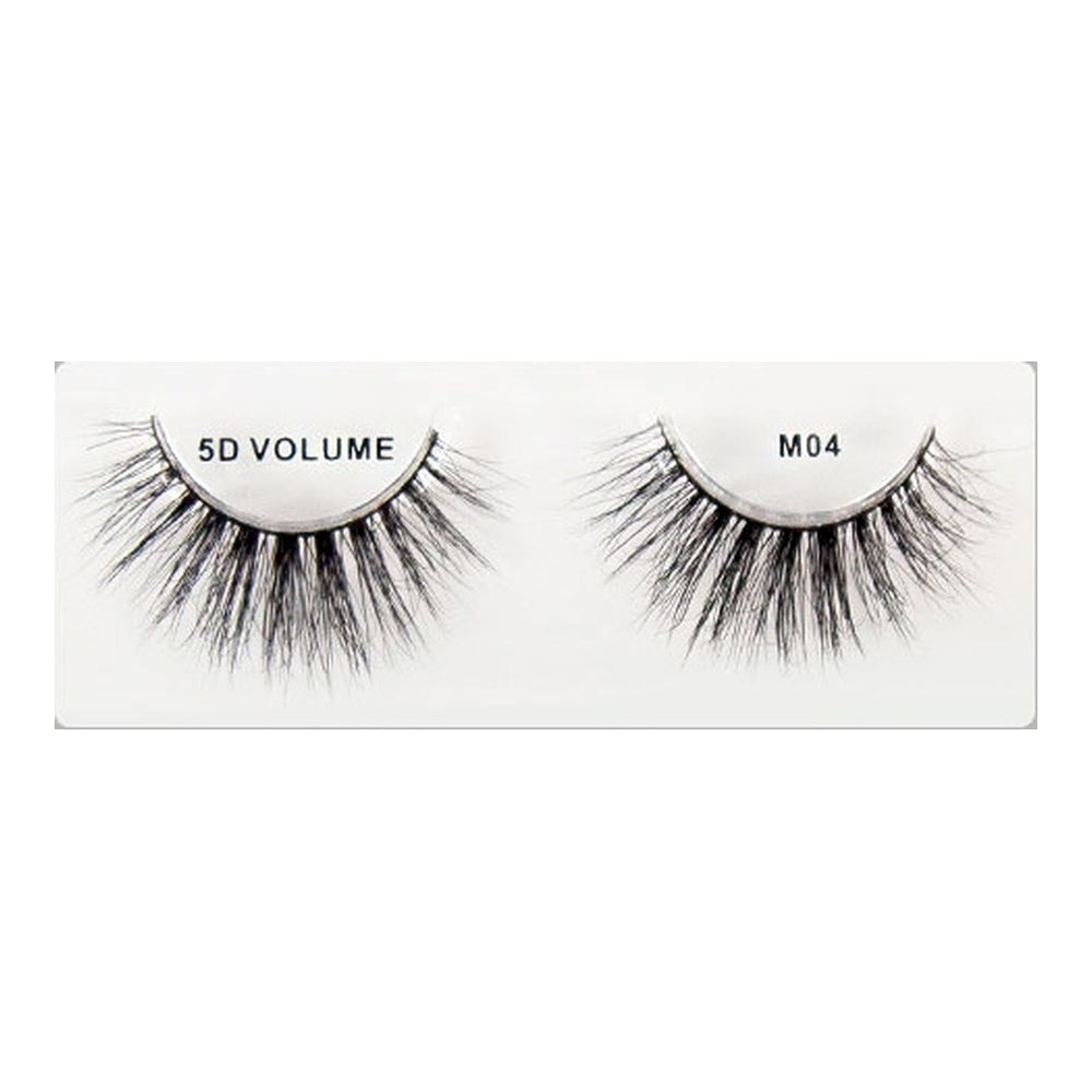 Shining Star 5D Natural Mink Lashes M04, lash pair on square white background