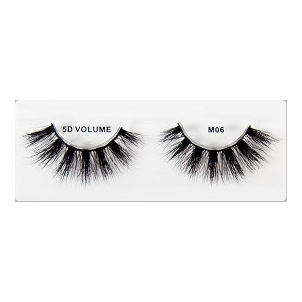 Shining Star 5D Natural Mink Lashes M06, lash pair on square white background