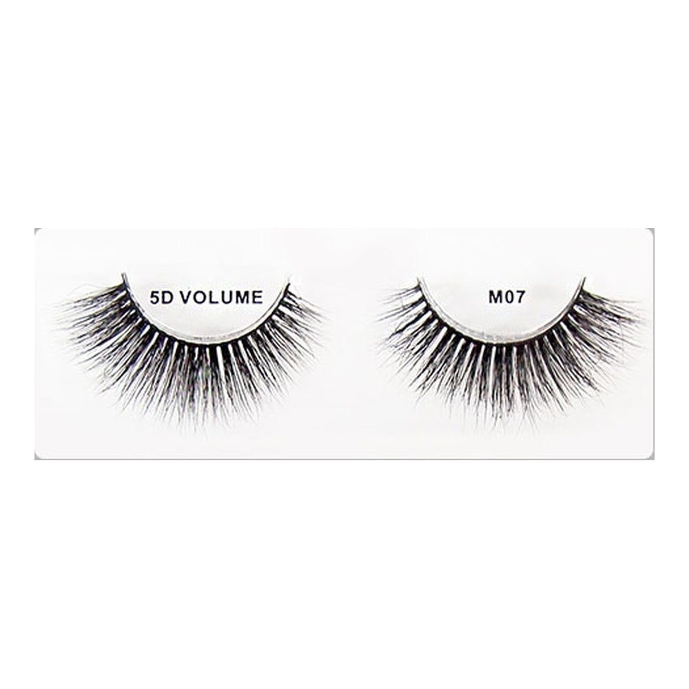 Shining Star 5D Natural Mink Lashes M07, lash pair on square white background