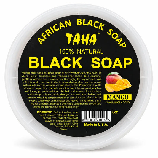 TAHA African Black Soap Mango 8 oz tub