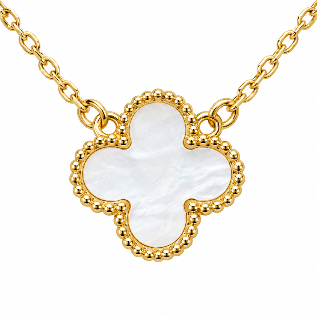 The One gold-tone clover pendant necklace design 03