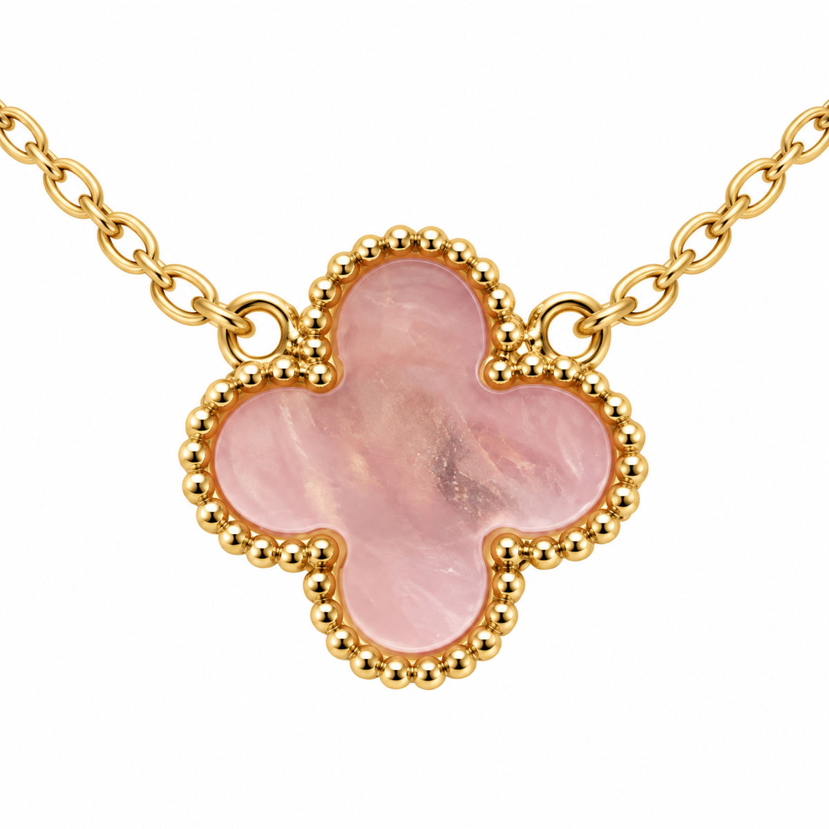 The One gold-tone clover pendant necklace design 05