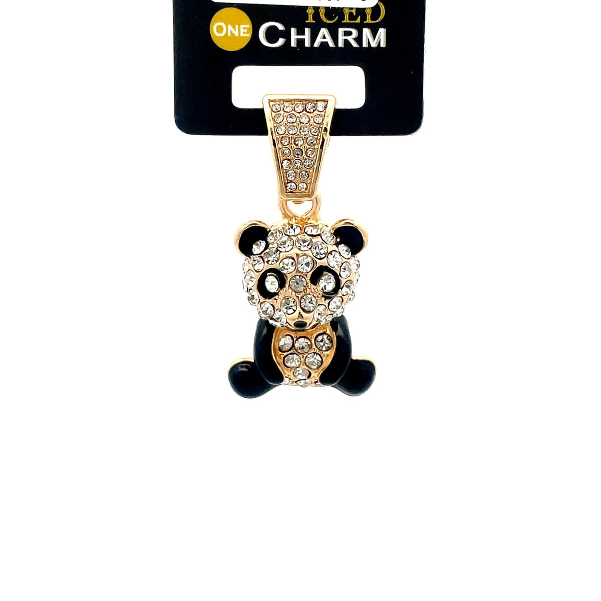 The One Panda gold-tone iced charm, 1.2 inch, ICCM07