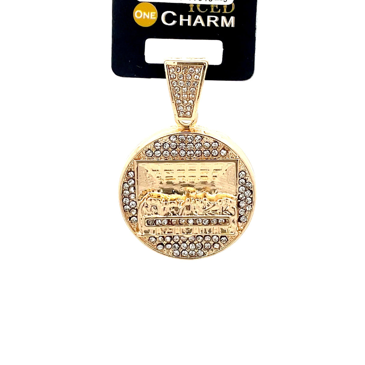 The One Last Supper gold-tone iced charm, 1.5 inch, ICCM13