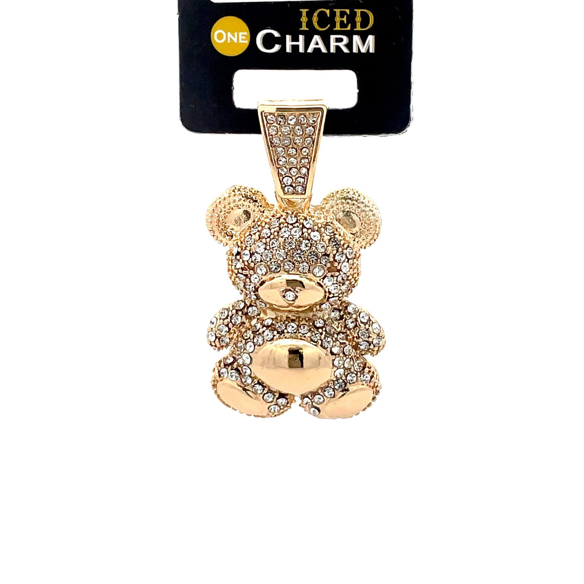 The One Bear gold-tone iced charm, 1.5 inch, ICCM14