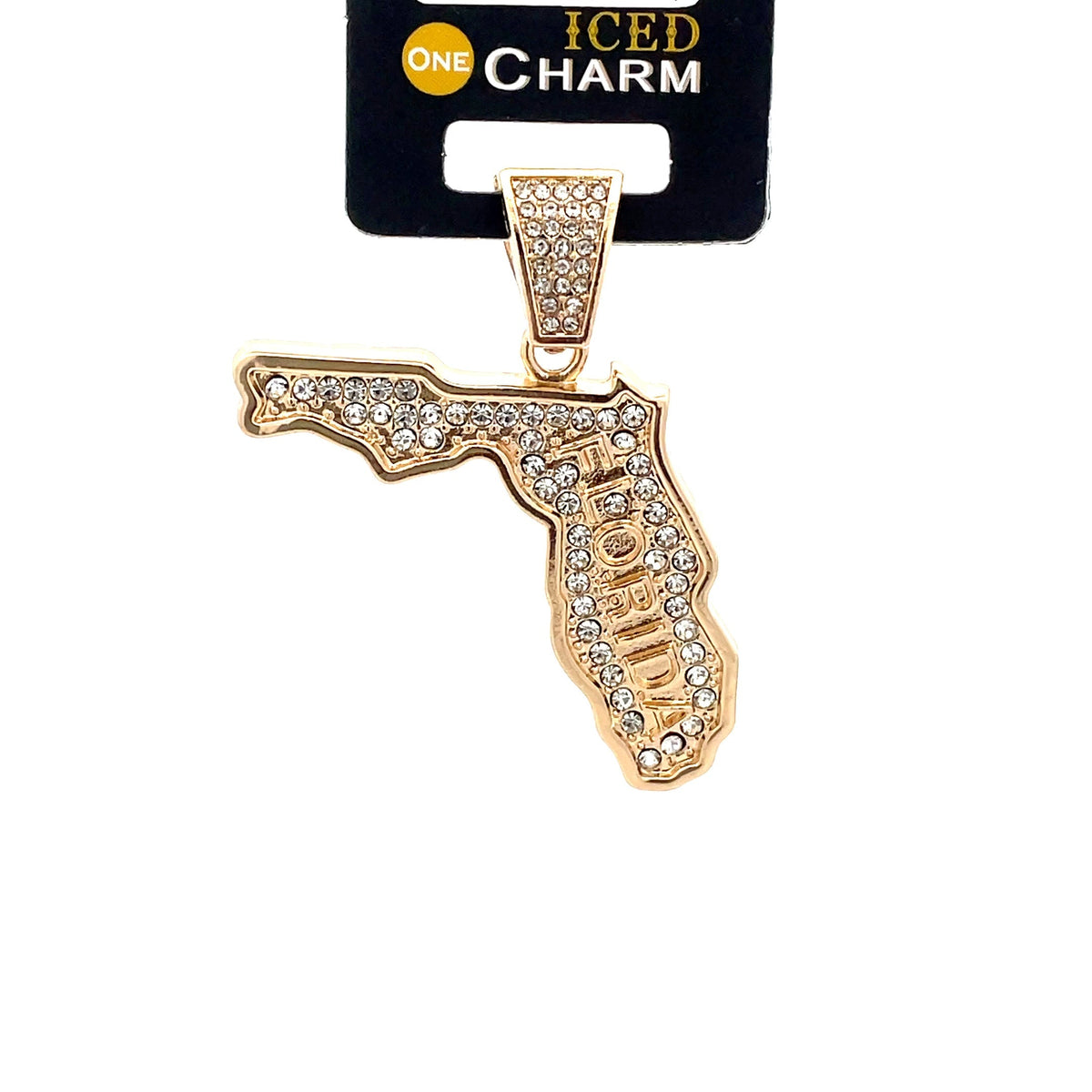 The One Florida gold-tone iced charm, 1.5 inch, ICCM17