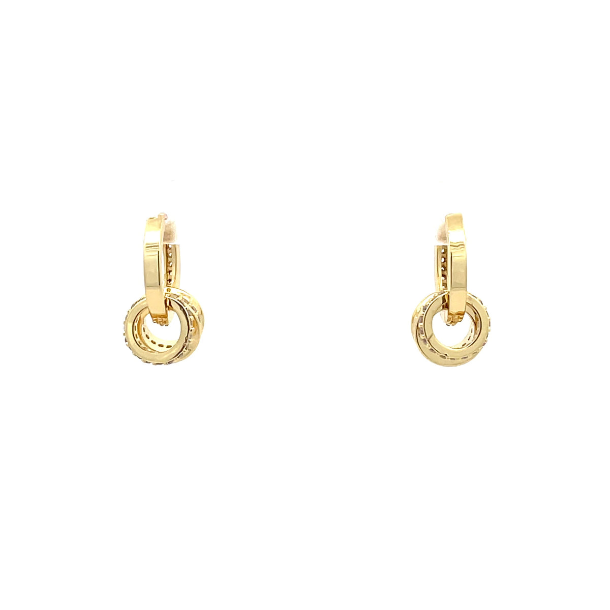 The One Jewelry gold-tone circle charm huggie earrings OHG1