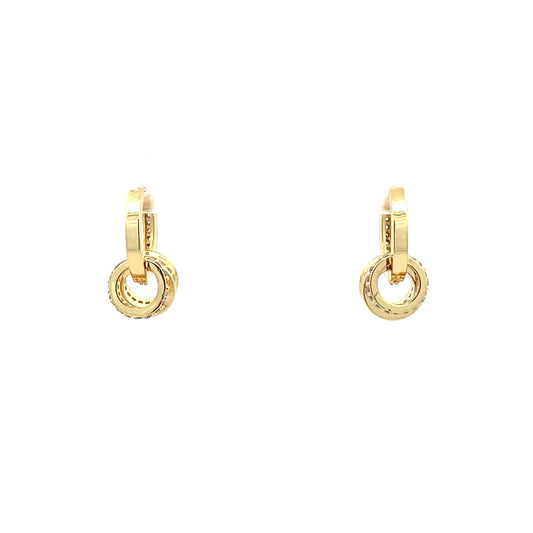 The One Jewelry gold-tone circle charm huggie earrings OHG1