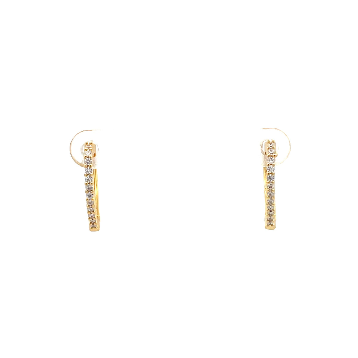 The One Jewelry gold-tone stone bar drop huggie earrings OHG15