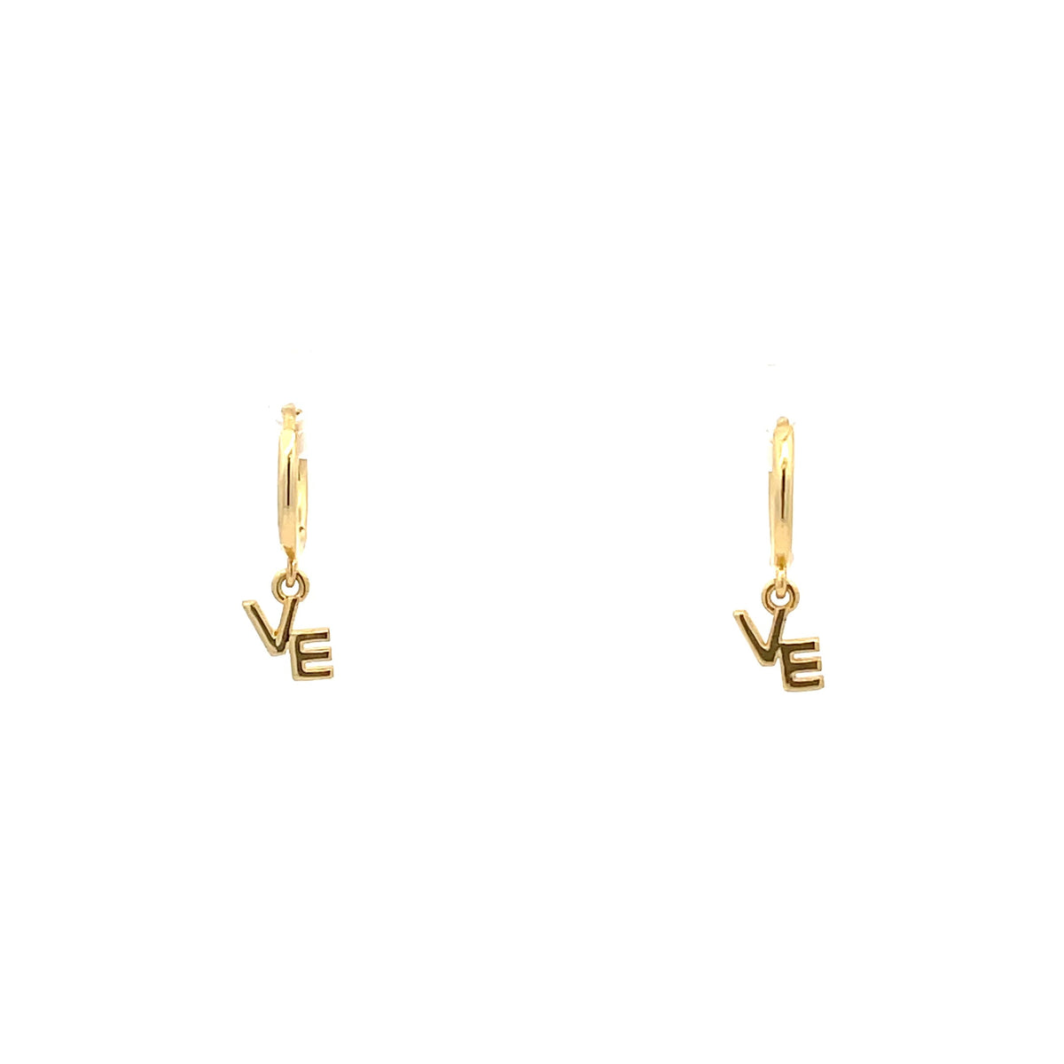 The One Jewelry gold-tone letter charm huggie earrings OHG19