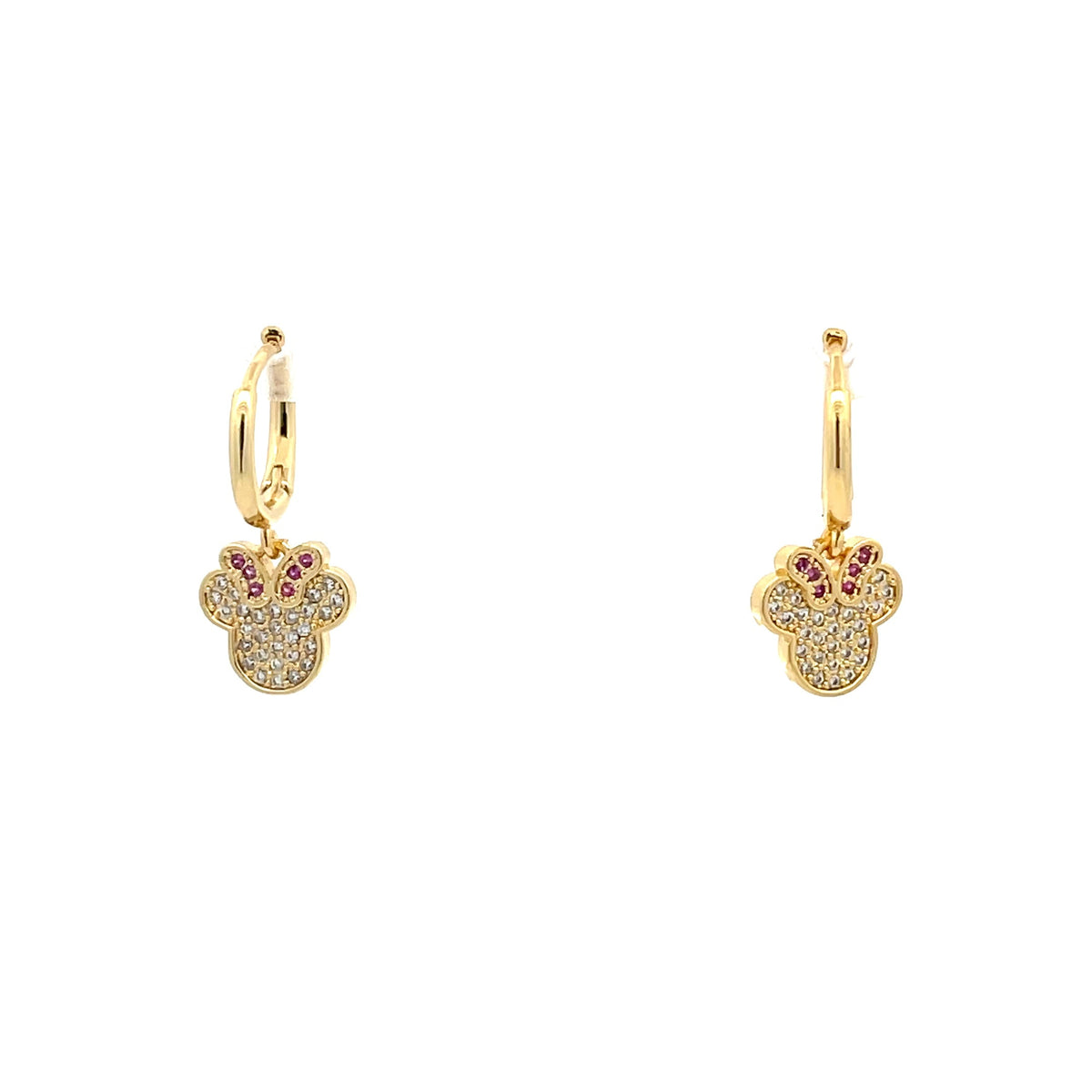 The One Jewelry gold-tone mouse ear charm huggie earrings OHG3