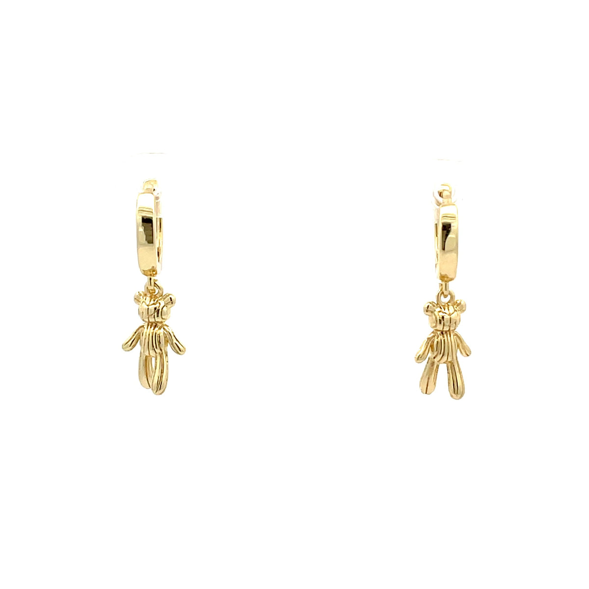 The One Jewelry gold-tone teddy bear charm huggie earrings OHG4